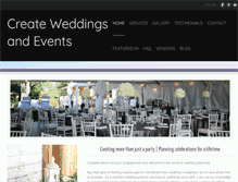 Tablet Screenshot of createweddingsandevents.com
